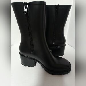 New Black Rain Boots / Size 9